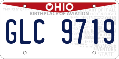OH license plate GLC9719