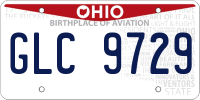 OH license plate GLC9729