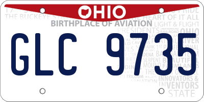 OH license plate GLC9735