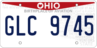 OH license plate GLC9745