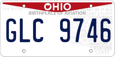 OH license plate GLC9746