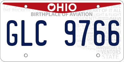 OH license plate GLC9766