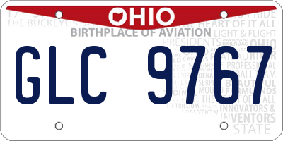 OH license plate GLC9767