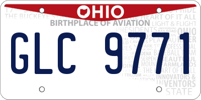 OH license plate GLC9771