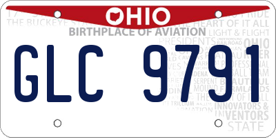 OH license plate GLC9791