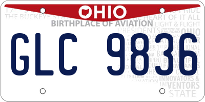 OH license plate GLC9836