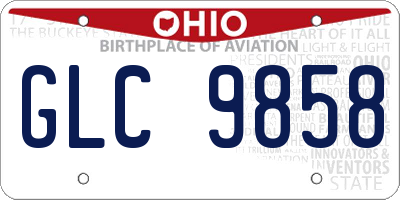 OH license plate GLC9858