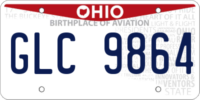 OH license plate GLC9864