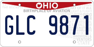 OH license plate GLC9871