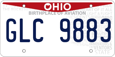 OH license plate GLC9883