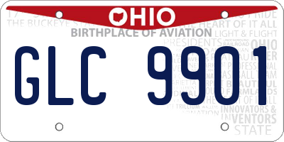 OH license plate GLC9901