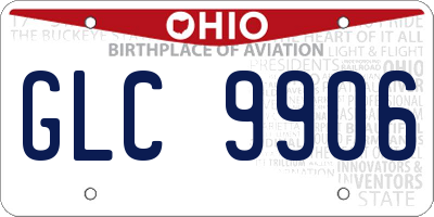 OH license plate GLC9906