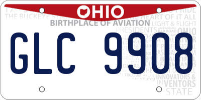 OH license plate GLC9908