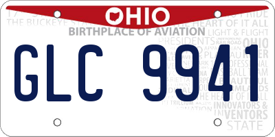 OH license plate GLC9941