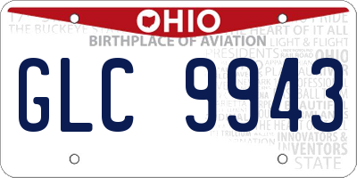 OH license plate GLC9943