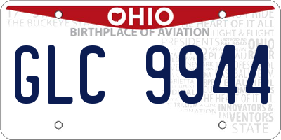 OH license plate GLC9944