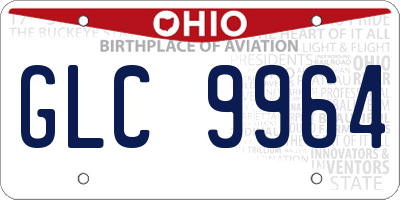 OH license plate GLC9964