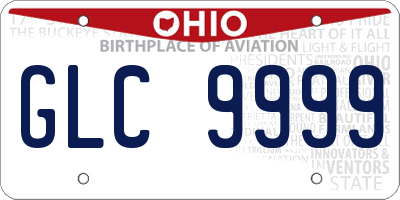OH license plate GLC9999