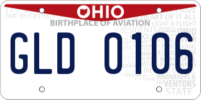 OH license plate GLD0106