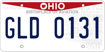 OH license plate GLD0131