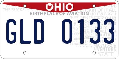 OH license plate GLD0133