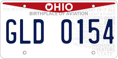 OH license plate GLD0154