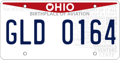 OH license plate GLD0164