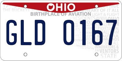 OH license plate GLD0167