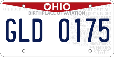 OH license plate GLD0175