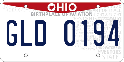 OH license plate GLD0194