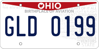 OH license plate GLD0199