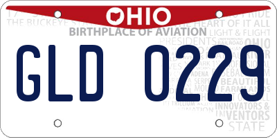 OH license plate GLD0229