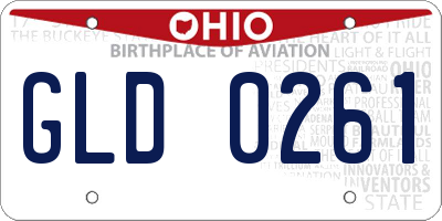 OH license plate GLD0261
