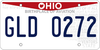 OH license plate GLD0272