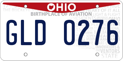OH license plate GLD0276