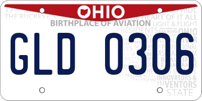 OH license plate GLD0306
