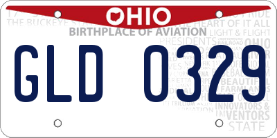 OH license plate GLD0329