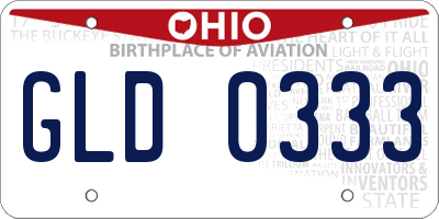 OH license plate GLD0333