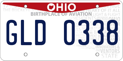 OH license plate GLD0338