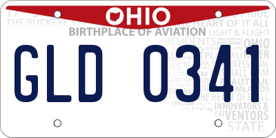 OH license plate GLD0341