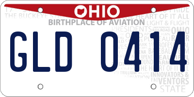 OH license plate GLD0414