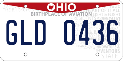 OH license plate GLD0436