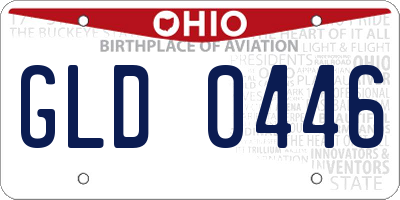 OH license plate GLD0446