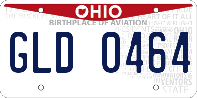 OH license plate GLD0464
