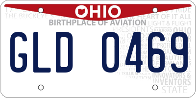 OH license plate GLD0469
