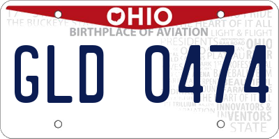 OH license plate GLD0474