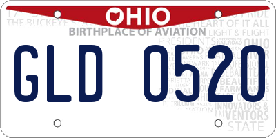 OH license plate GLD0520