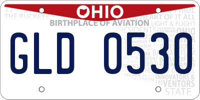 OH license plate GLD0530