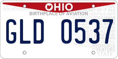 OH license plate GLD0537