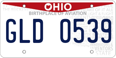 OH license plate GLD0539
